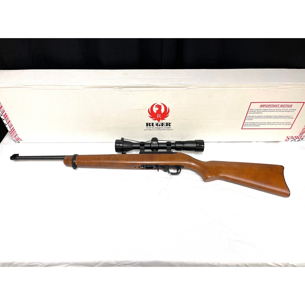 New In Box Ruger 10-22 Rifle With Scope 22 Caliber: New In Box Ruger 10-22 Rifle With Scope 22 Caliber Serial Number 825-13122