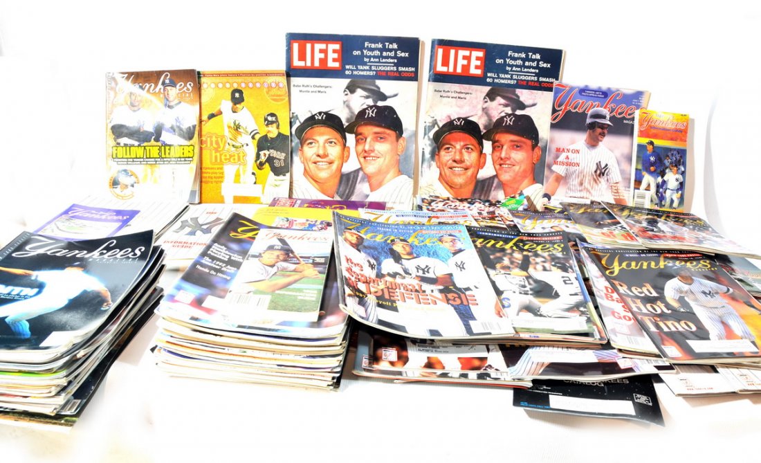 Over 200 New York Yankee magazine issues from the 1980': Over 200 New York Yankee magazine issues from the 1980's and 1990's and also to include books, Player of Cooperstown, Sadaharu Oh A Zen Way of Baseball, Yankee Information guides 1988-1993,1995 1996, 