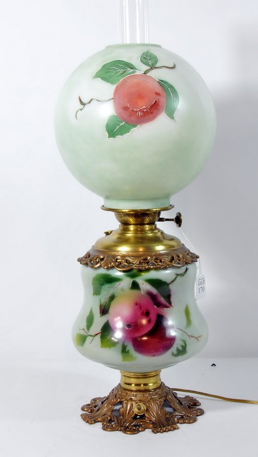 26" Gone With The Wind Lamp Pinks and Green Floral(T1): 26" Gone With The Wind Lamp Pinks and Green Floral