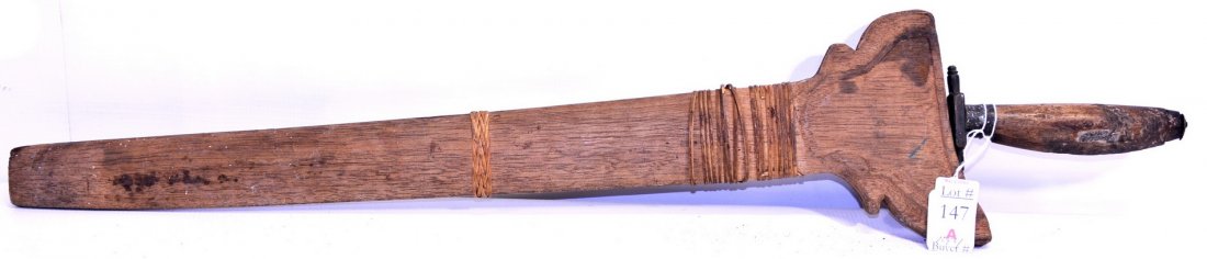 Four Middle Eastern Fighting Swords/T1: of unknown origin, some have heavy rust, vary in length from 27" to 24"