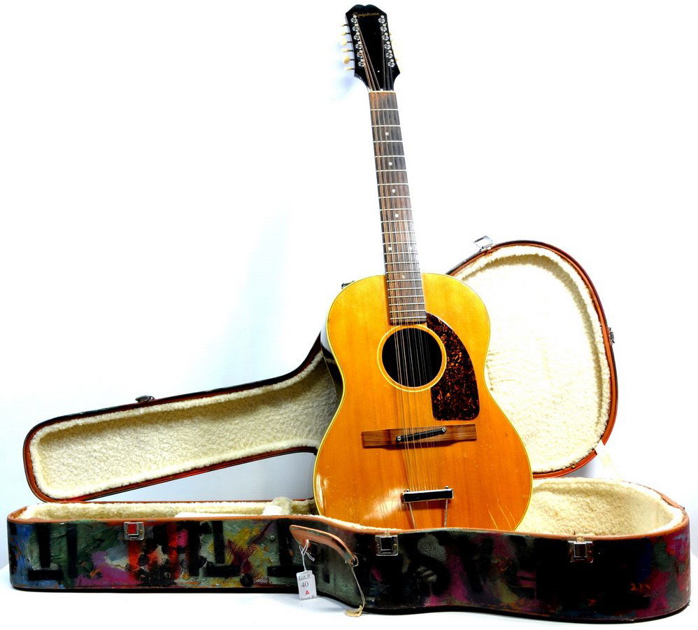 1966 Epiphone 12 String Acoustic Guitar CG: Serander made in the Gibson Factory in Michigan with hard case