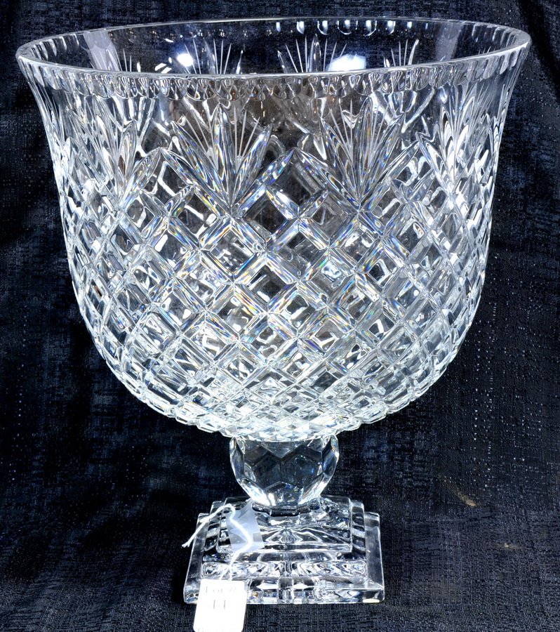 13" Cut Glass Punch Bowl SC5