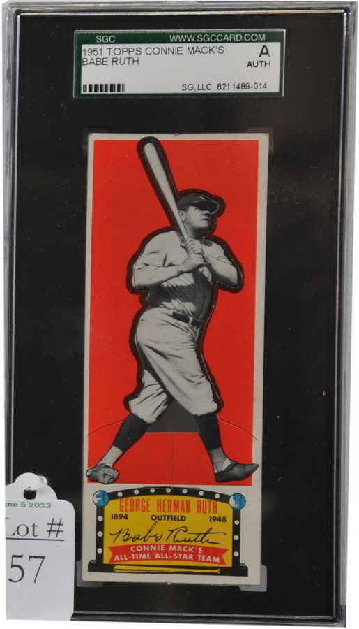1951 Connie Macks Allstars Babe Ruth SC5: Authenticated by SGC