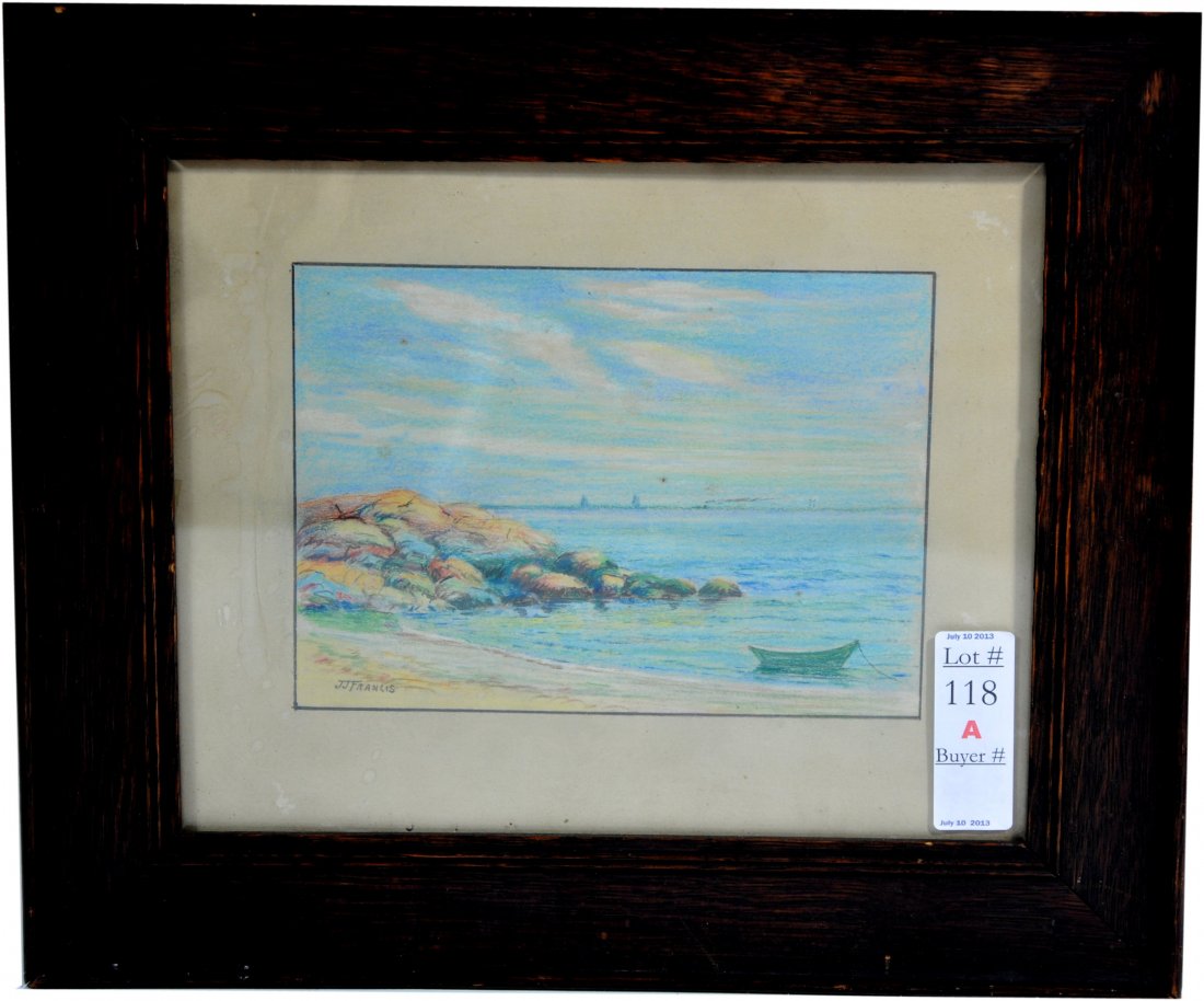 Watercolor J.J. Francis 6 x 8 signed in: Watercolor J.J. Francis 6 x 8 signed in