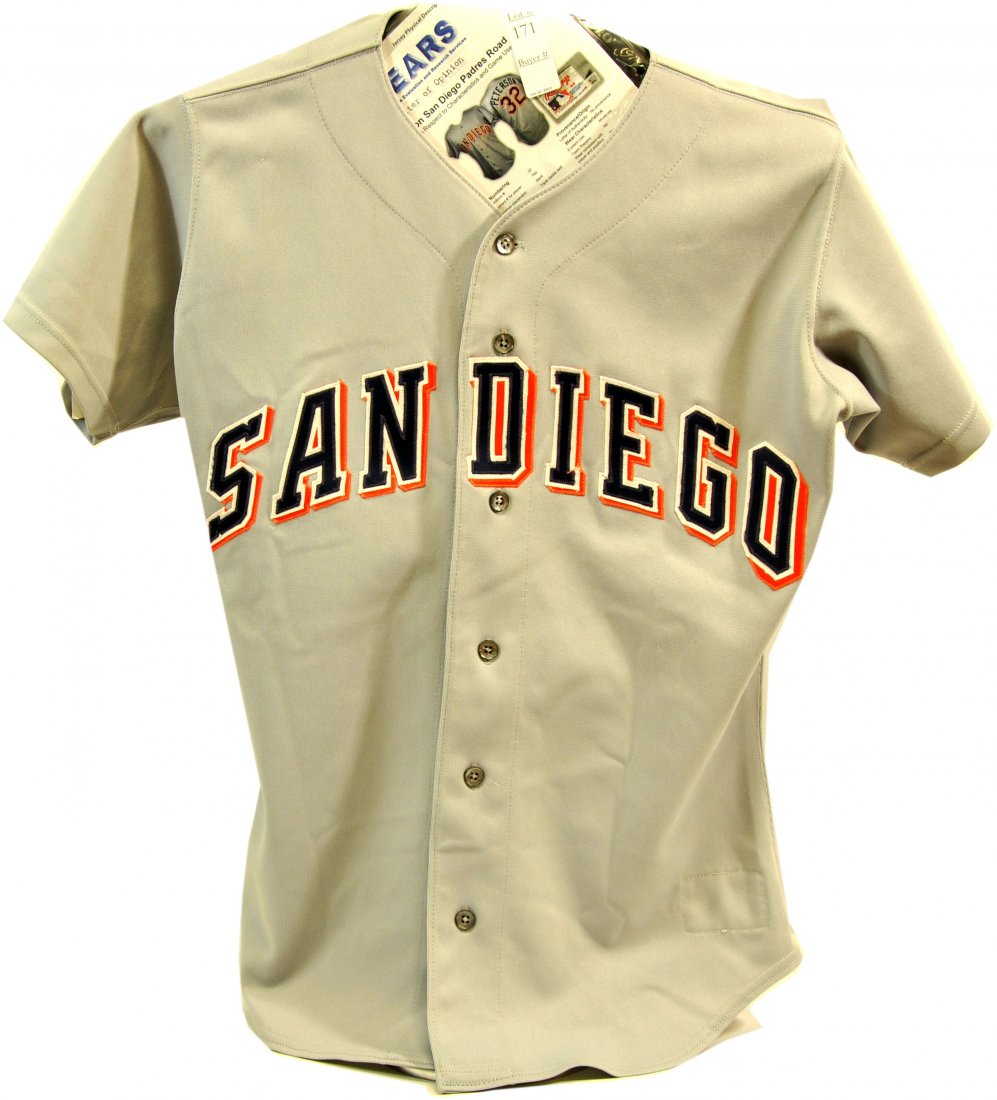 Game Worn Adam Peterson Padres Jersey with COA: Game Worn Adam Peterson Padres Jersey with COA