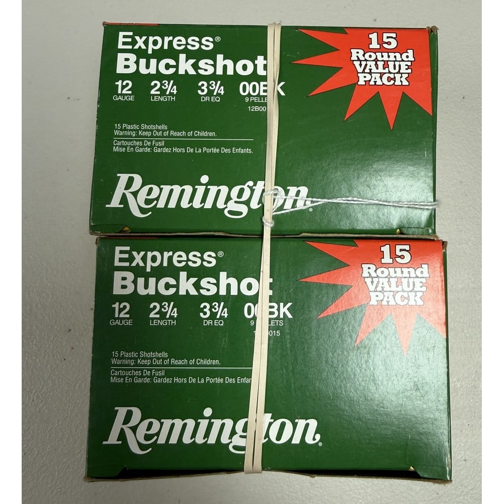 (2) 15 Round Boxes Remington Express Buckshot (1 of 1)