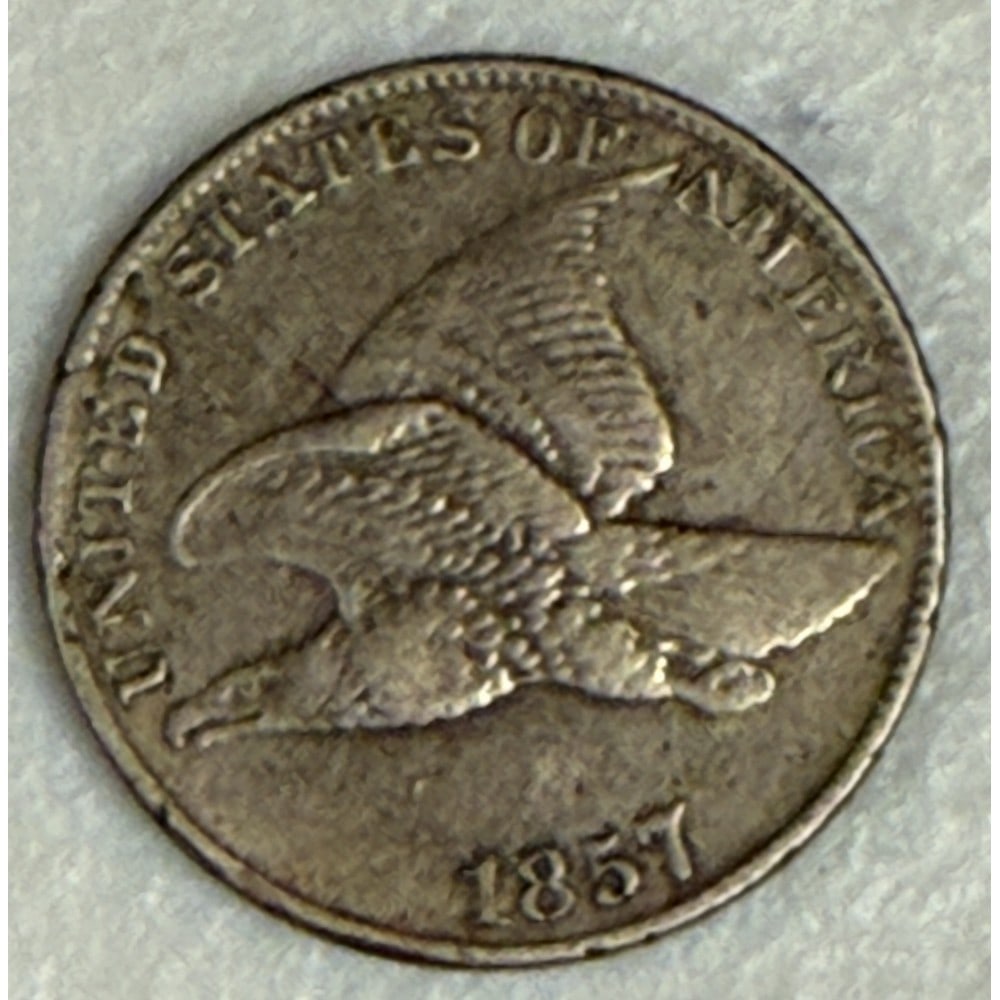 1857 Us Flying Eagle Penny Nice Shape (1 of 2)