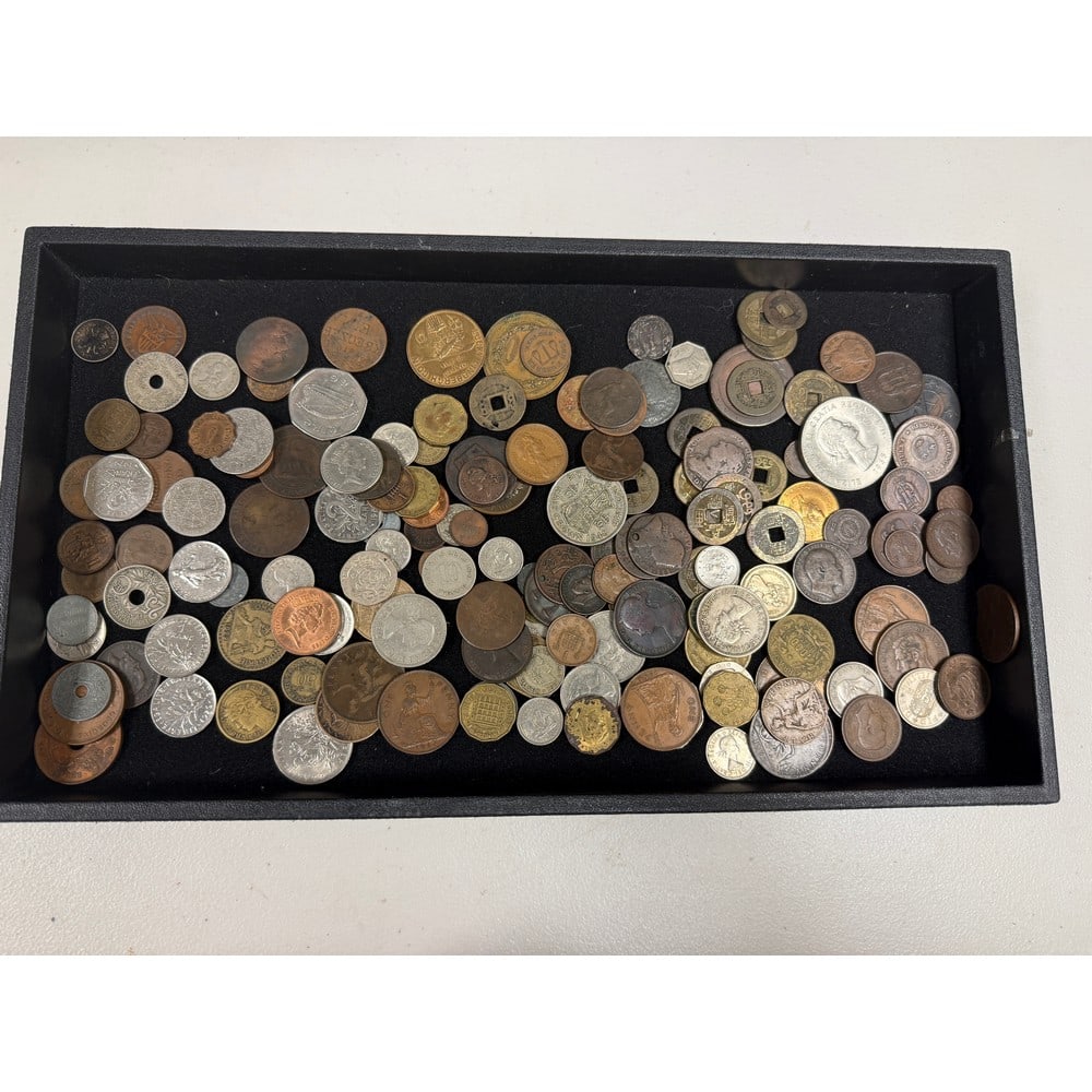 Collection Of Foreign Coins And Tokens: Collection Of Foreign Coins And Tokens