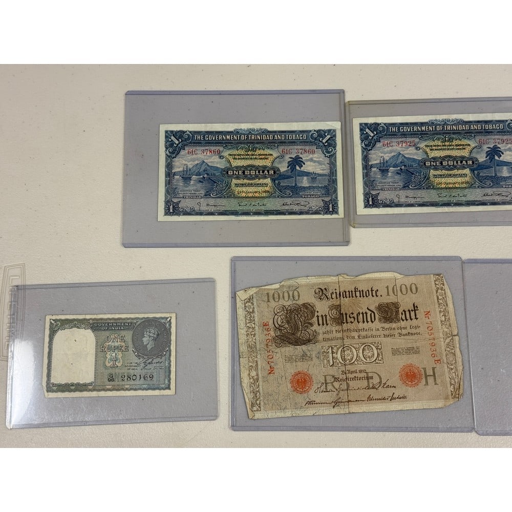 (5) Pieces Of Antique Foreign Currency (1 of 2)