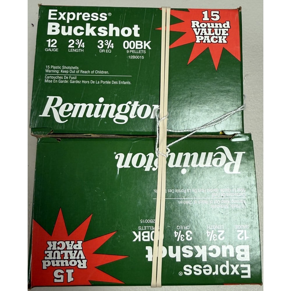 (2) 15 Round Boxes Remington Express Buckshot (1 of 1)