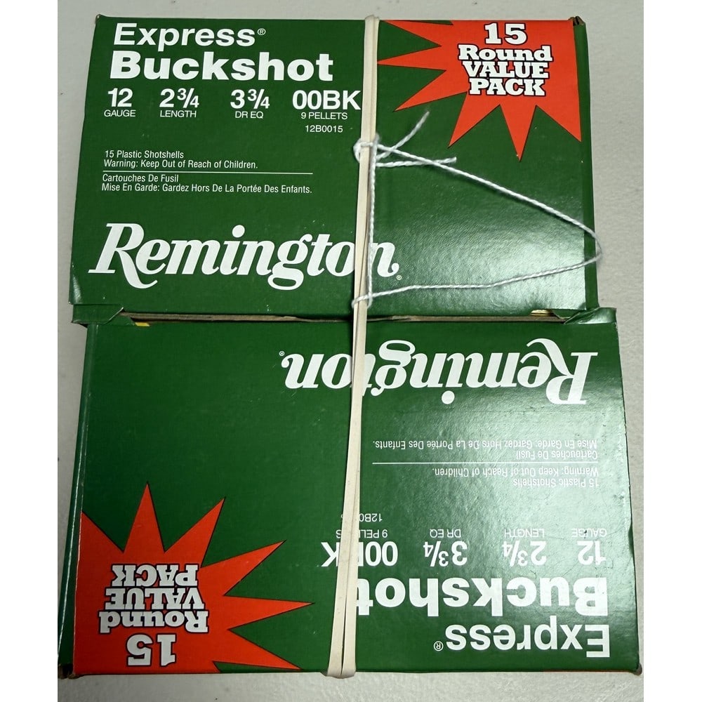 (2) 15 Round Boxes Remington Express Buckshot (1 of 1)