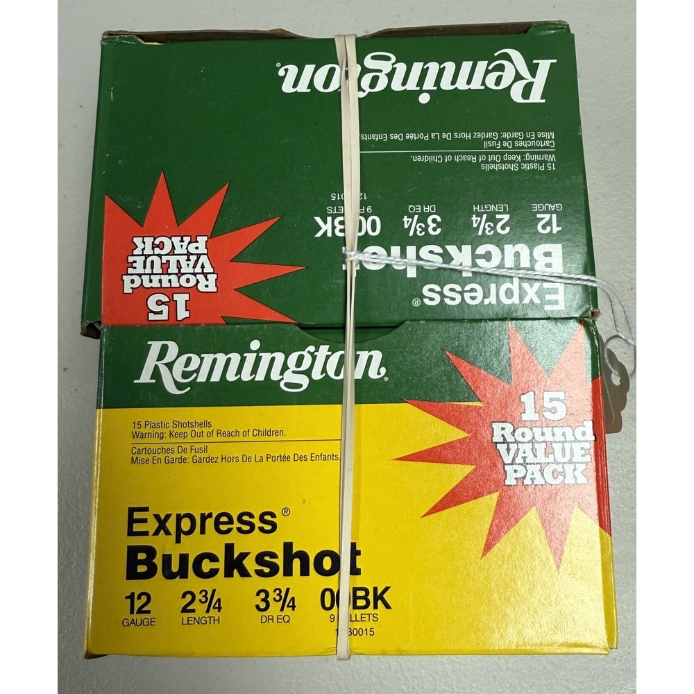 (2) 15 Round Boxes Remington Express Buckshot (1 of 1)