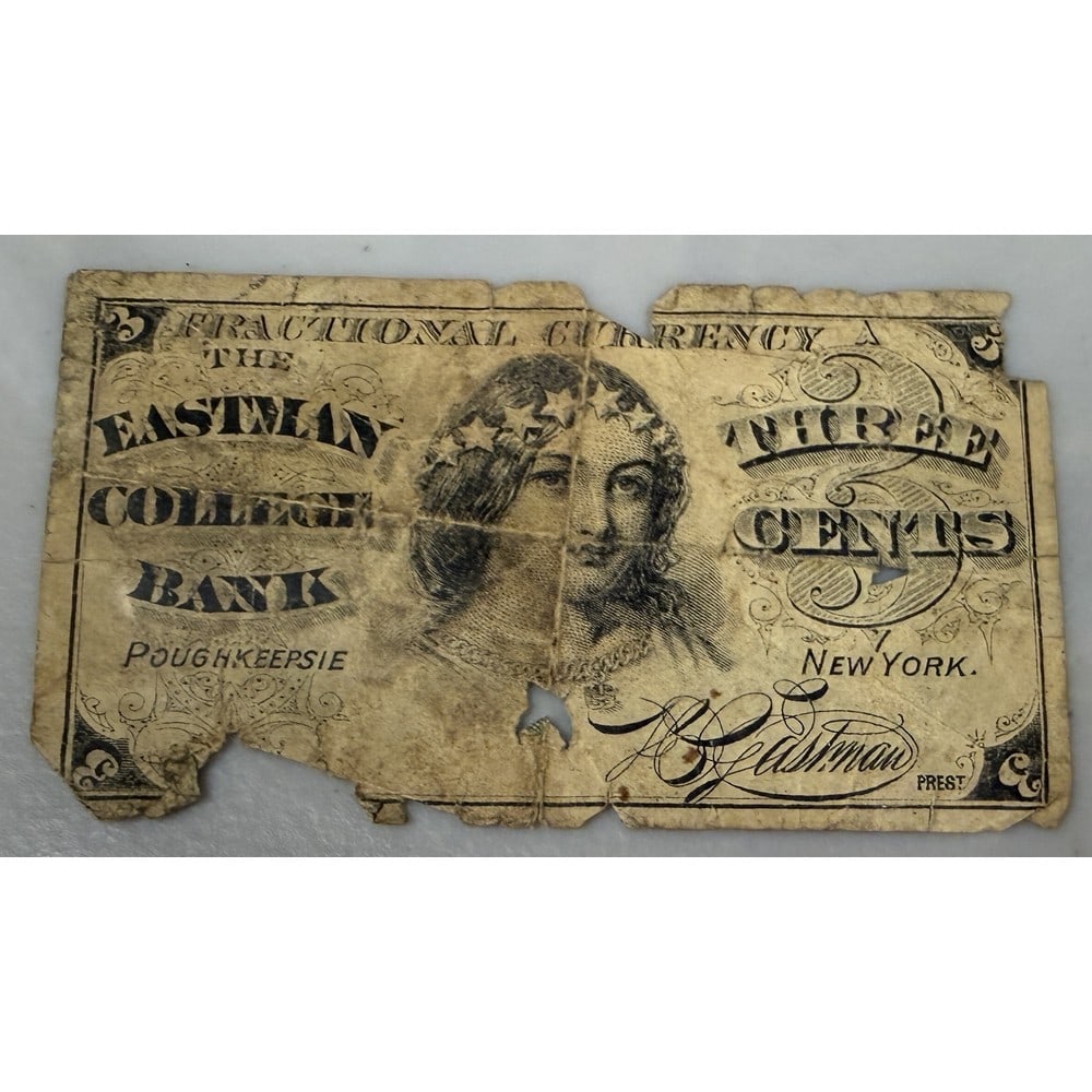 Eastman College Bank Ny 3 Cent Note (1 of 2)