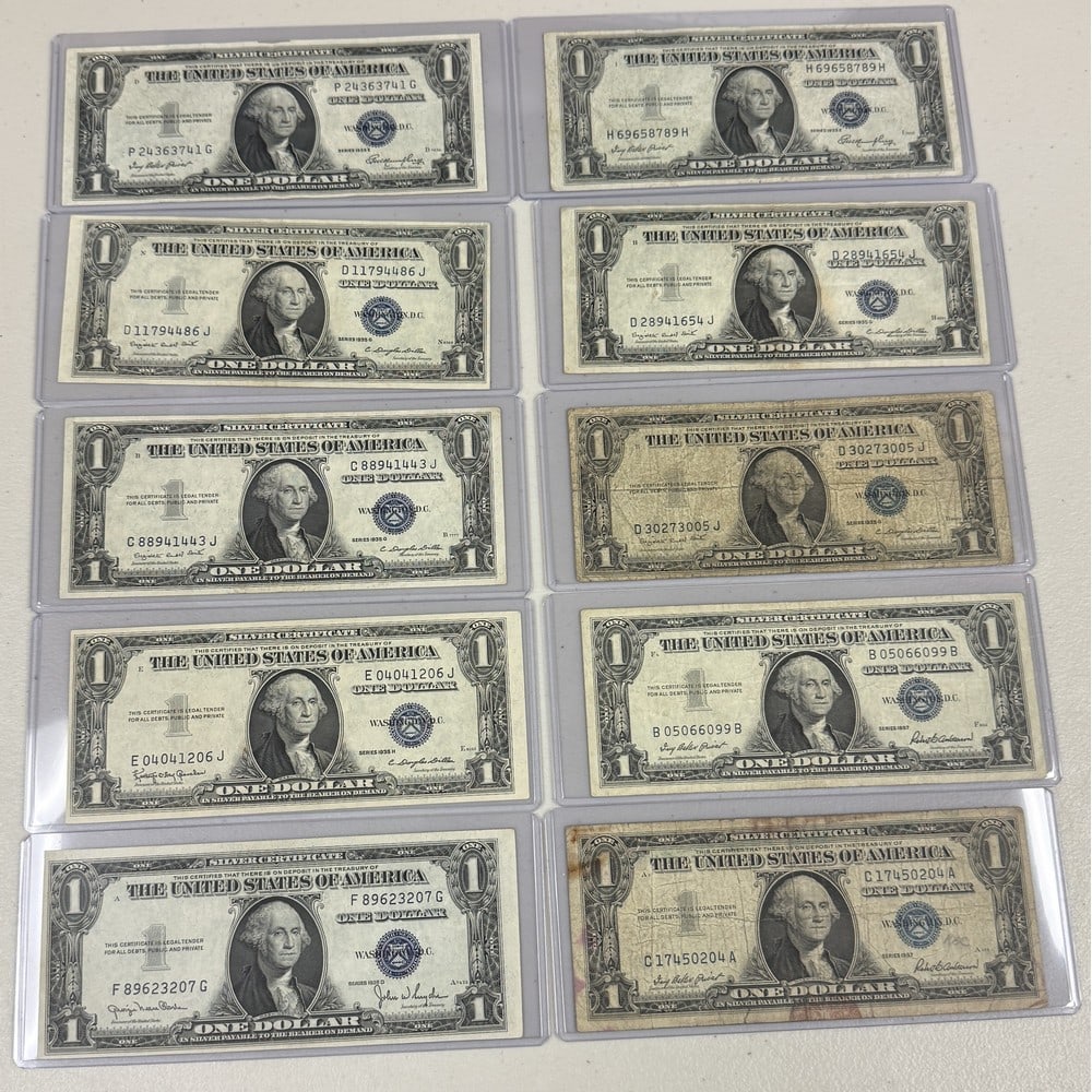 (10) Us $1 Silver Certificates (1 of 1)