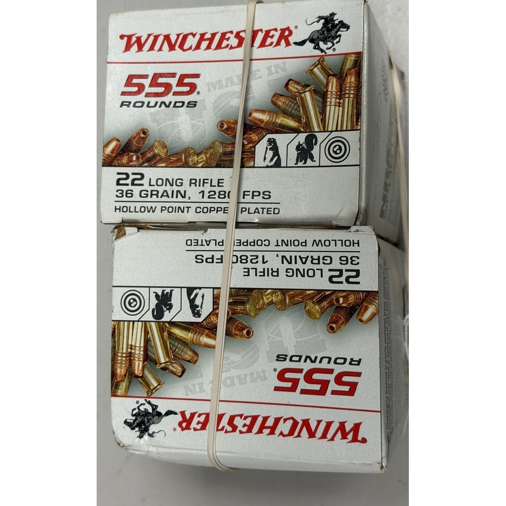 (2) 555 Round Winchester 22 Caliber Boxes