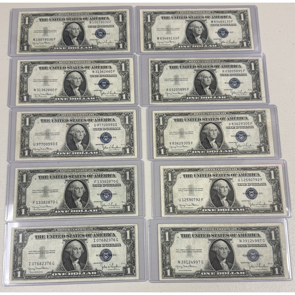 (10) Us $1 Silver Certificates (1 of 1)