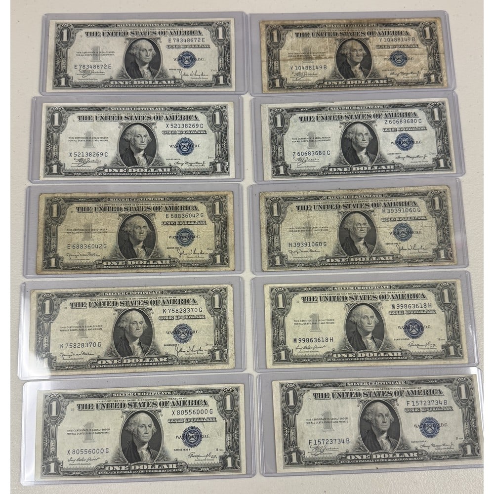 (10) Us $1 Silver Certificates (1 of 1)