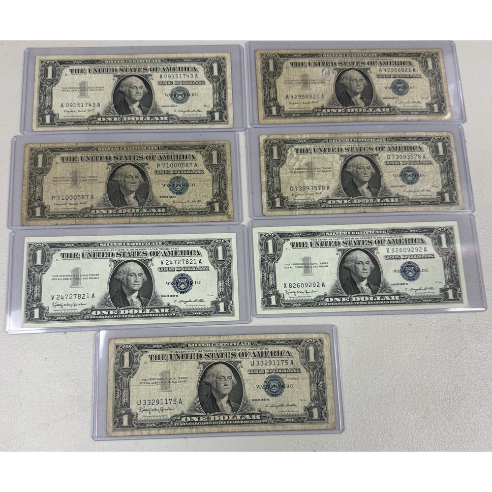 (7) Us $1 Silver Certificates (1 of 2)