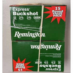 (2) 15 Round Boxes Remington Express Buckshot