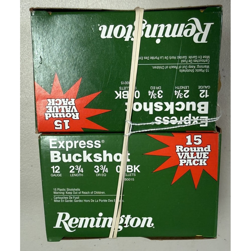 (2) 15 Round Boxes Remington Express Buckshot