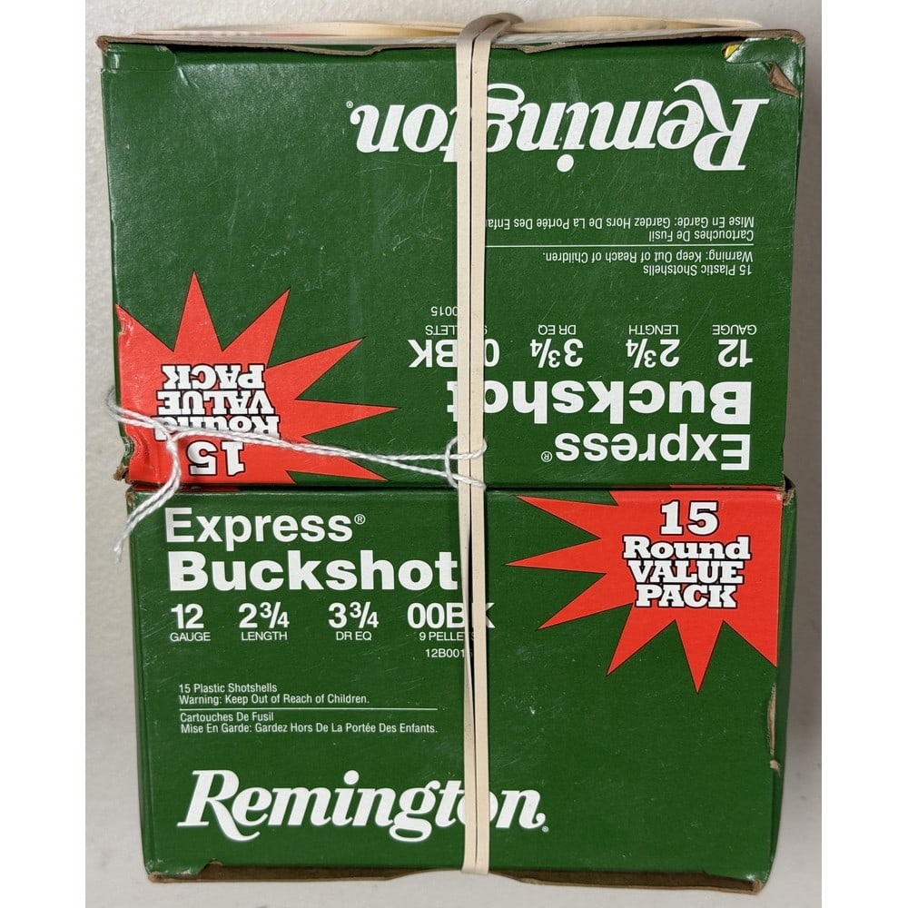 (2) 15 Round Boxes Remington Express Buckshot