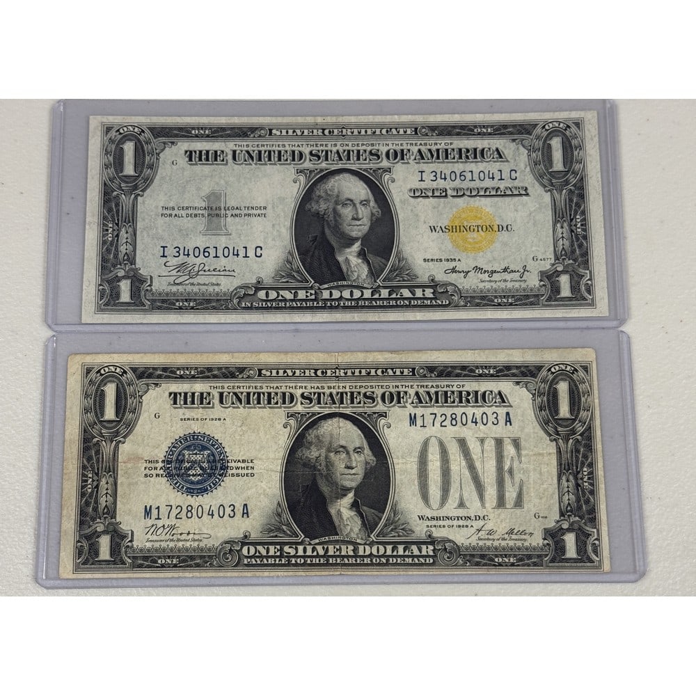 (2) Us $1 Silver Certificates 1928/1935 (1 of 2)