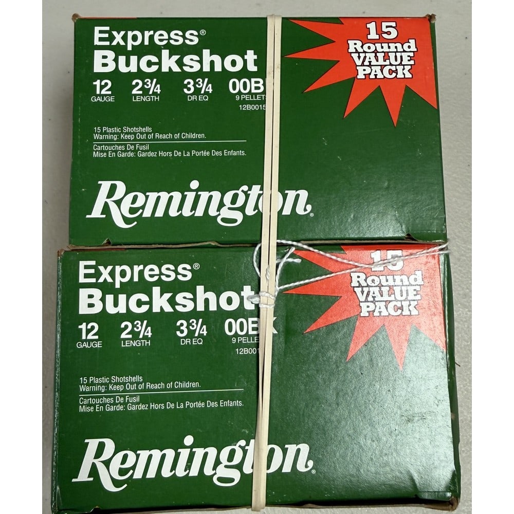 (2) 15 Round Boxes Remington Express Buckshot (1 of 1)