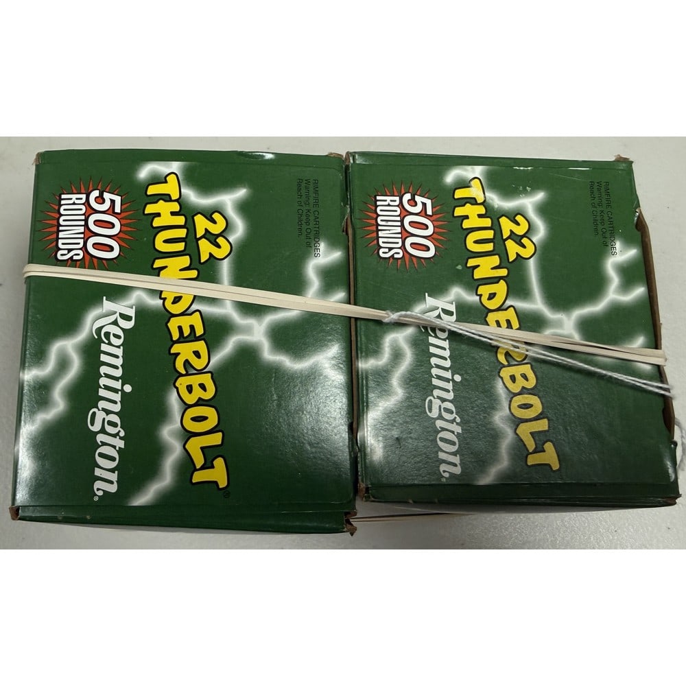 (2) 500 Round Boxes Of Remington 22 Thunderbolt (1 of 1)