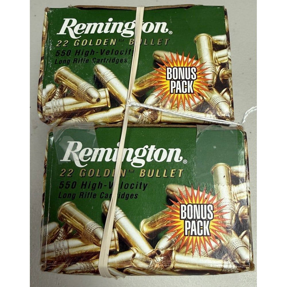 (2) 550 Rounds Boxes Remington 22 Holopoint: (2) 550 Rounds Boxes Remington 22 Holopoint One Box Is Opened