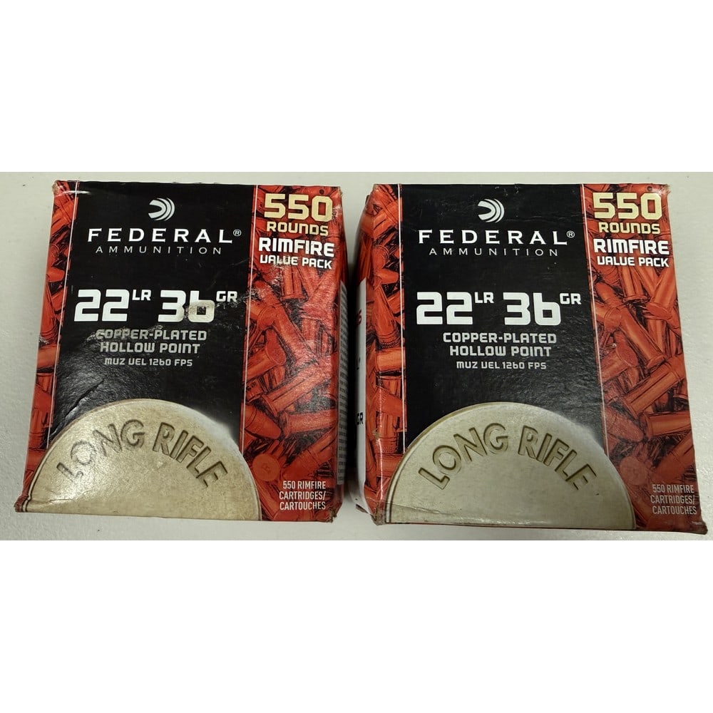(2) 550 Rounds Federal 22 Caliber Boxes (1 of 1)