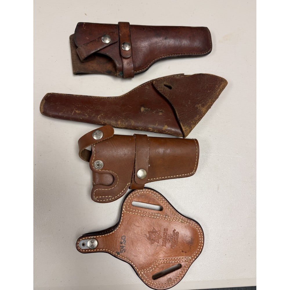 (21) Vintage Holsters With Leather Loaded Lot: (21) Vintage Holsters With Leather Loaded Lot