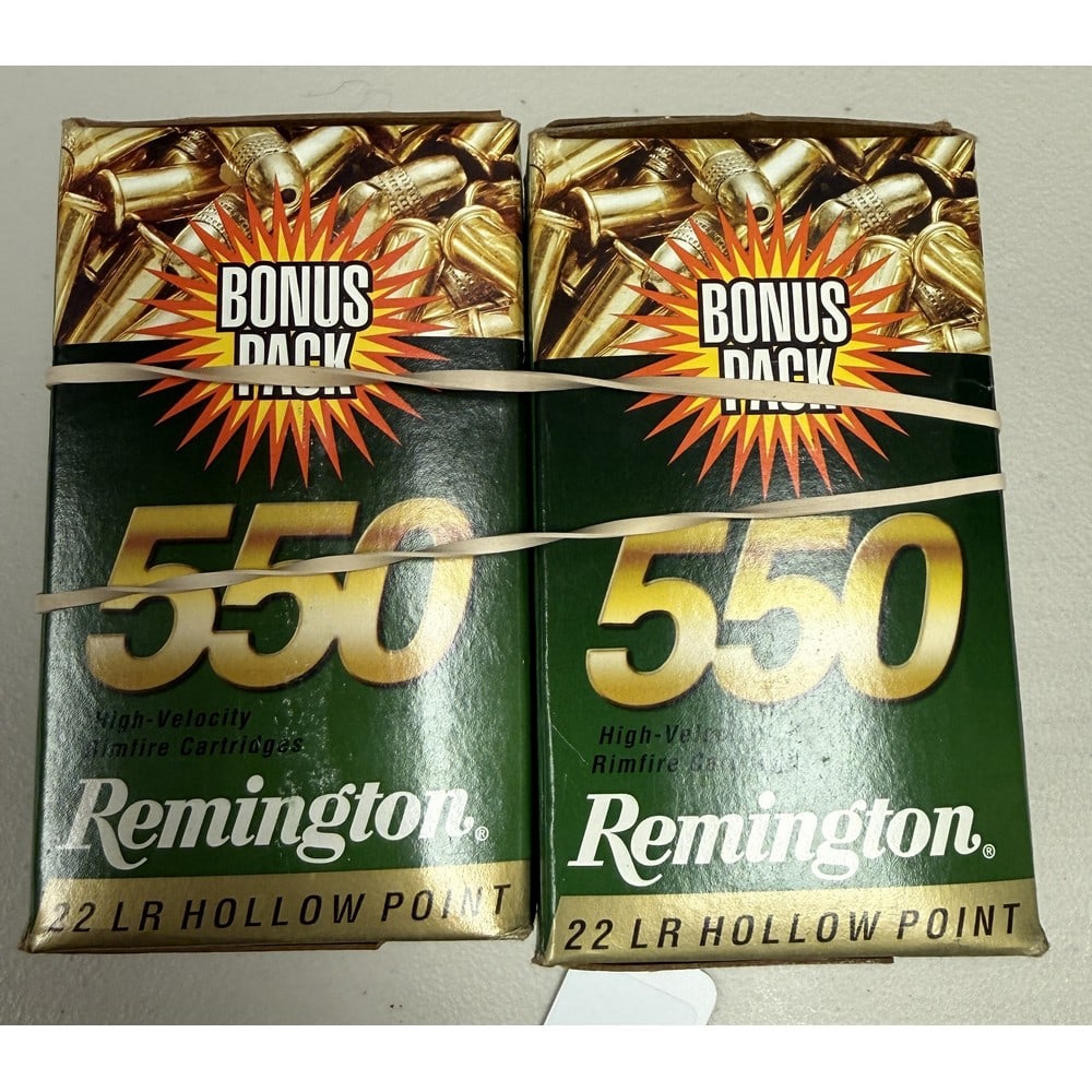 (2) 550 Round Boxes Of Remington 22 Caliber (1 of 1)