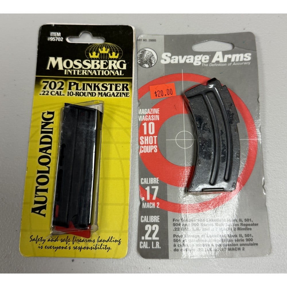 (2) Sealed 22 Caliber Magazines: (2) Sealed 22 Caliber Magazines