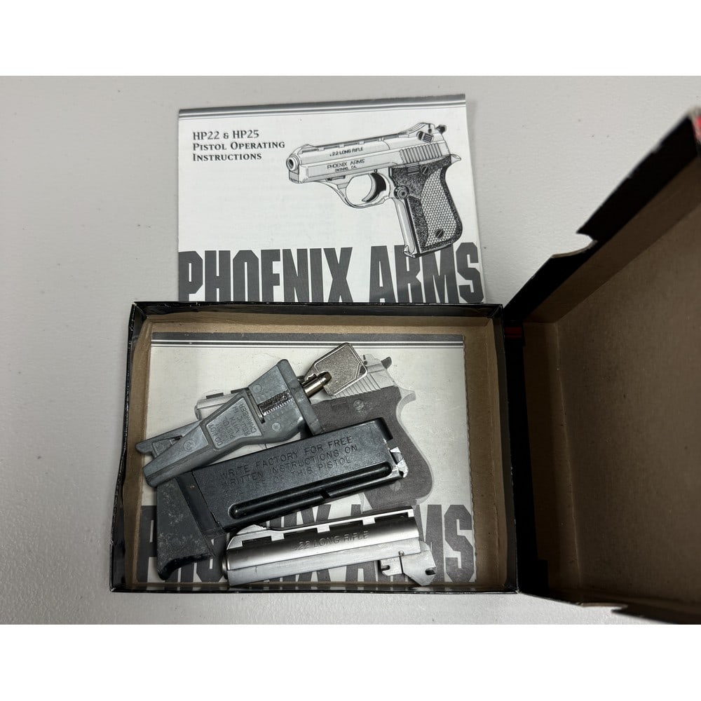 Phoenix Arms Gun Parts: Barrel, Magazine, Key And Paperwork 22 Lr
