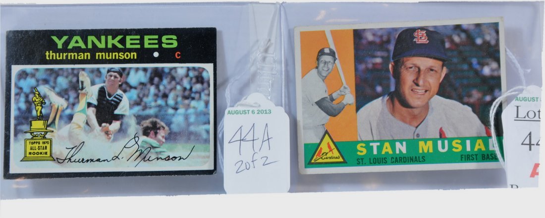 Topps Card Collection: 1960 Stan Musial and 1971 Yankees Thurman Munson