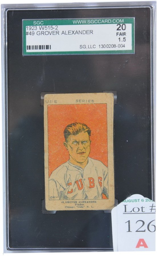 1923 Grover Alexander Hof Card: 1923 Grover Alexander Hof Card