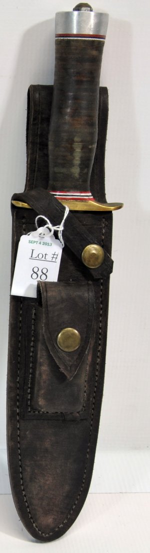 Randall Knife in original sheath: with sharpening stone