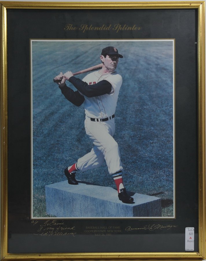 22x30 Ted Williams print signed with JSA COA: 22x30 Ted Williams print signed with JSA COA
