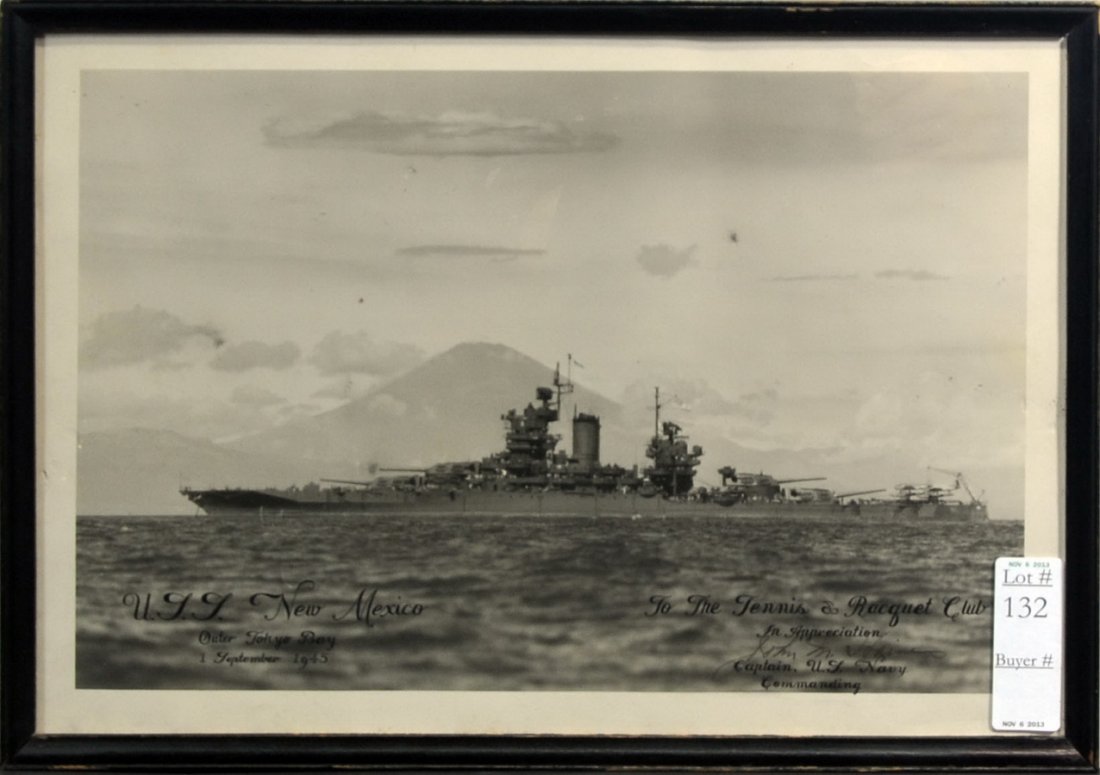 Official photo of the USS New Mexico: USS New Mexico (BB-40) was a battleship in service with the United States Navy from 1918 to 1946. She was the lead ship of a class of three battleships. New Mexico was extensively modernized between 1