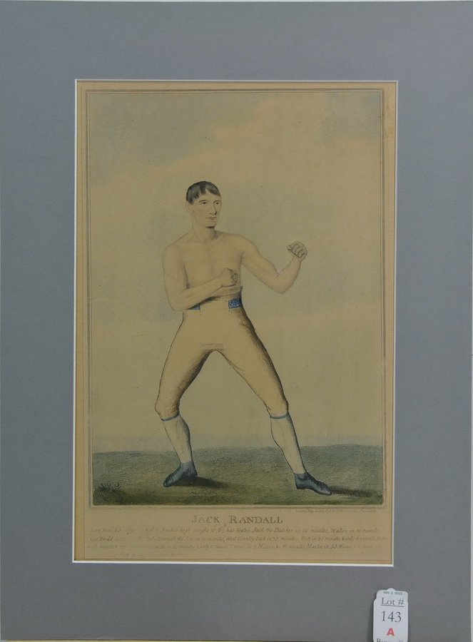 Lithograph of Boxer Jack Randall 16x10: Lithograph of Boxer Jack Randall 16x10