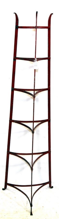 19th Century Plate warmer rack 50" in old paint: 19th Century Plate warmer rack 50" in old paint