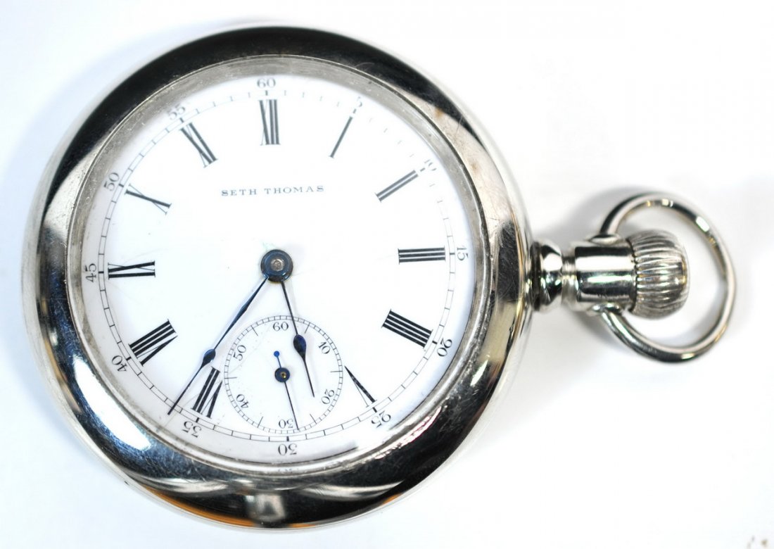 Lot of Pocket Watches: To include: 1908 Colonial Series Riverside 14 size movement in a Fahys Montauk Guaranteed 20 years case and an 1896 Seth Thomas 3/4 bridge 18 size movement in a Philadelphia Watch Case Co Silverode ca