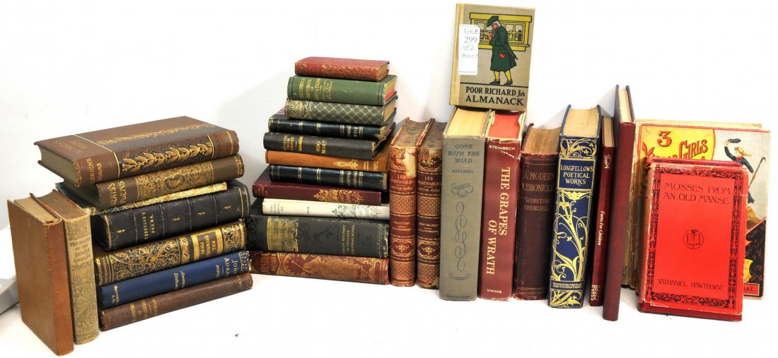 Collection of Books to include:: Little Women, Little Men, Old Fashioned Girls, Under the Lilacs by Louisa May Alcott. "The Flying Carpet" by Richard Halliburton. Old furniture books, Gone With the Wind.