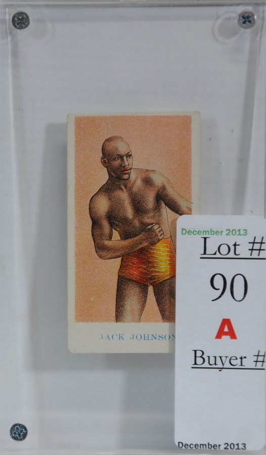 1909 Jack Johnson Boxing Card: Prize Fighter Caramels Card