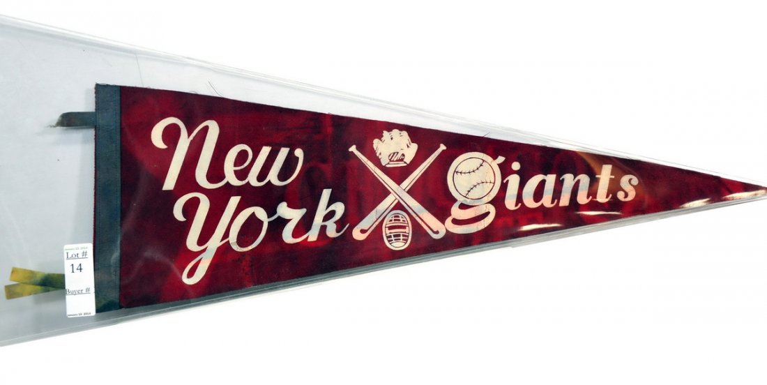 Original New York Baseball Giants Pennant 26": Original New York Baseball Giants Pennant 26"