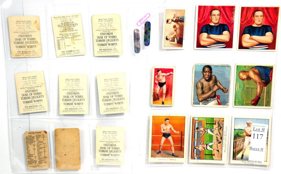 18 Early Boxing Cards Jack Johnson and More: 18 Early Boxing Cards Jack Johnson and More