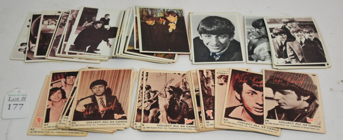 Collection of 34 Beatles Cards and 28 Monkees: Collection of 34 Beatles Cards and 28 Monkees