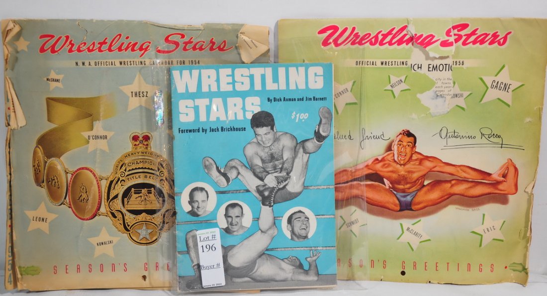 Rare 1950's Wrestling Calendars and Programs: Rare 1950's Wrestling Calendars and Programs