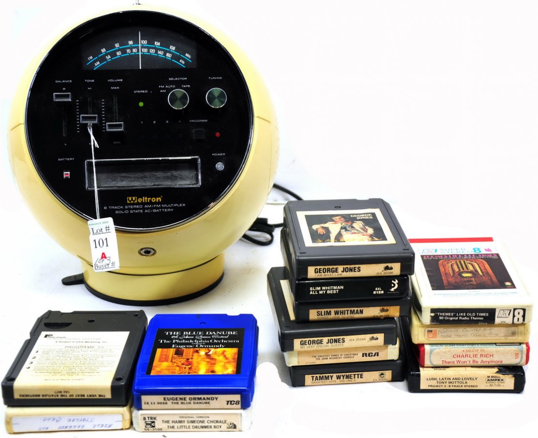 Weltron Deco 8 Track Player with Tapes: Weltron Deco 8 Track Player with Tapes