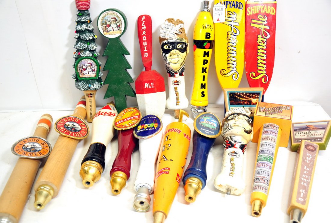 Lot of Beer Taps: To include over 15 different beer taps from the local New England Area.